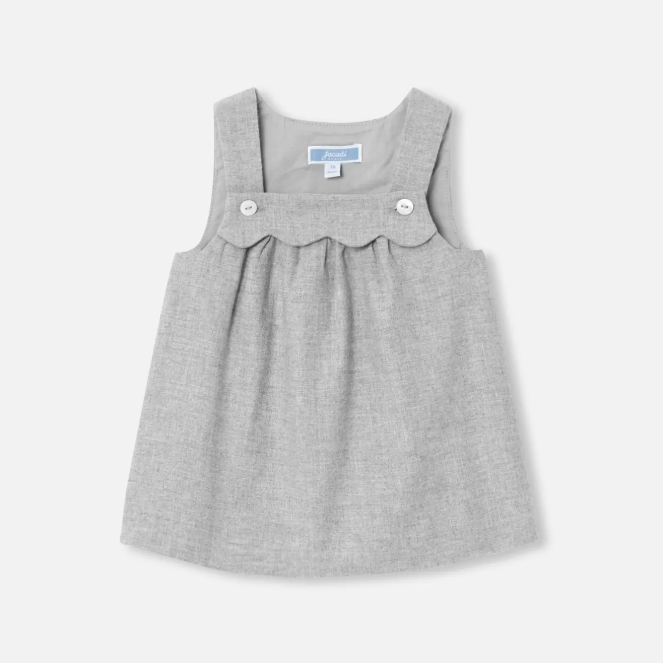 Jacadi Dresses | Baby girl flannel pinafore dress