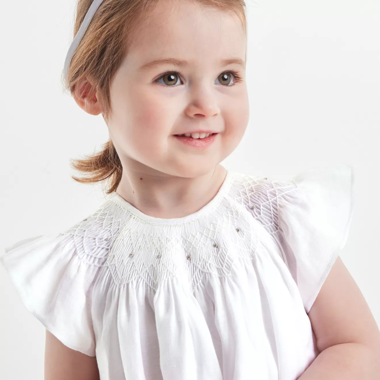 Jacadi Dresses | Baby girl linen ceremony dress