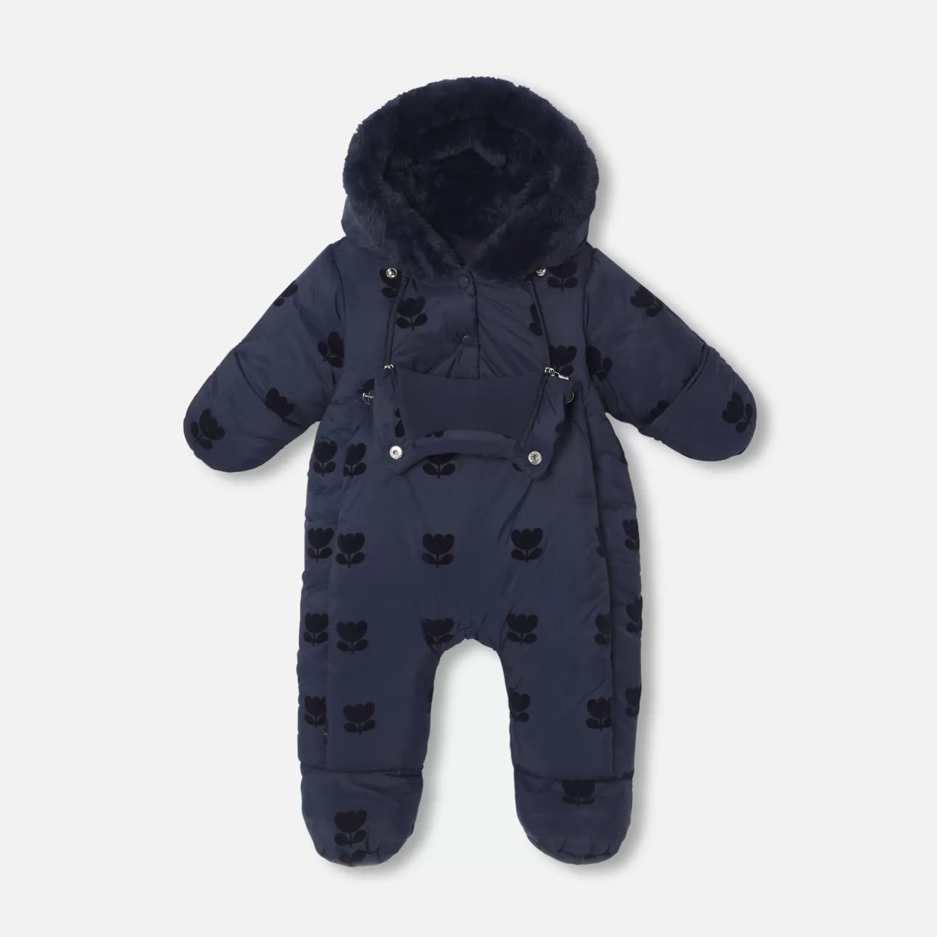 baby_girl_nylon_snowsuit_3.webp Jacadi Coats And Outerwear | Baby Snowsuits & Burnous | Baby girl nylon snowsuit