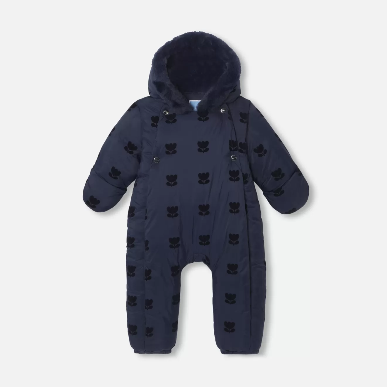 baby_girl_nylon_snowsuit_5.webp Jacadi Coats And Outerwear | Baby Snowsuits & Burnous | Baby girl nylon snowsuit