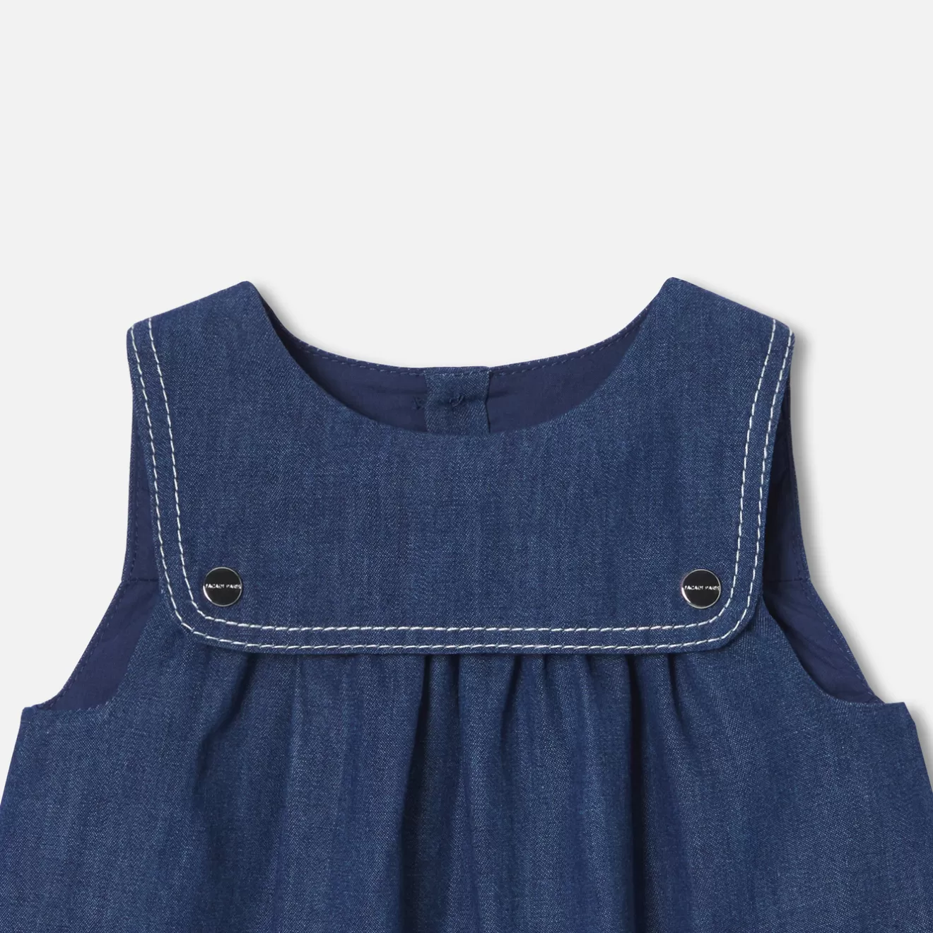 baby_girl_pinafore_dress_in_lightweight_denim_3.webp Jacadi Dresses | Baby girl pinafore dress in lightweight denim