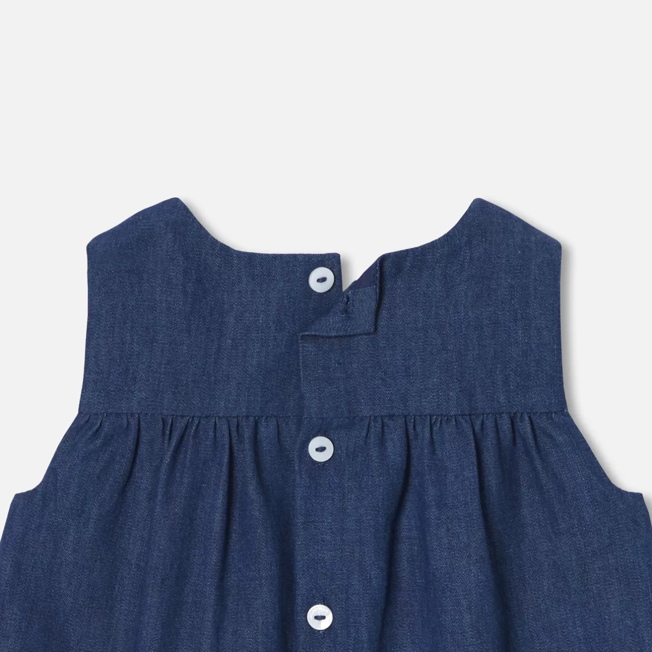 baby_girl_pinafore_dress_in_lightweight_denim_4.webp Jacadi Dresses | Baby girl pinafore dress in lightweight denim
