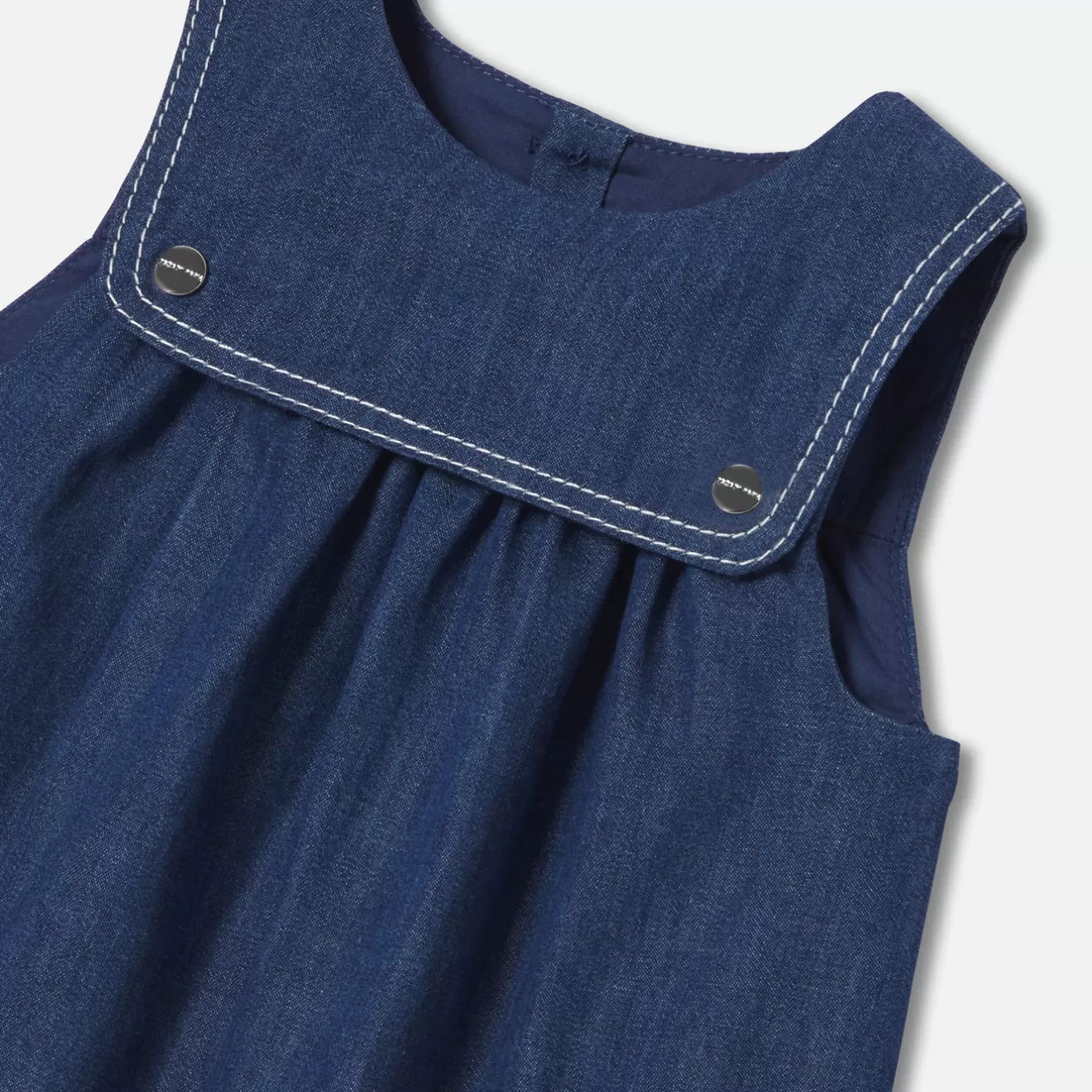 baby_girl_pinafore_dress_in_lightweight_denim_5.webp Jacadi Dresses | Baby girl pinafore dress in lightweight denim