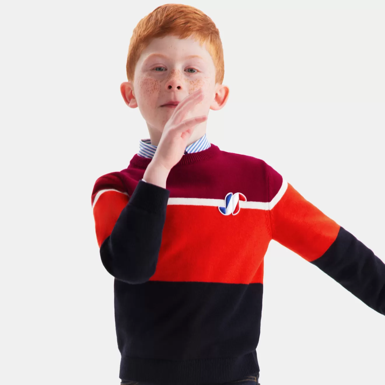 BOY Jacadi Sweaters, Sweatshirts And Cardigans | Boy color block sweater