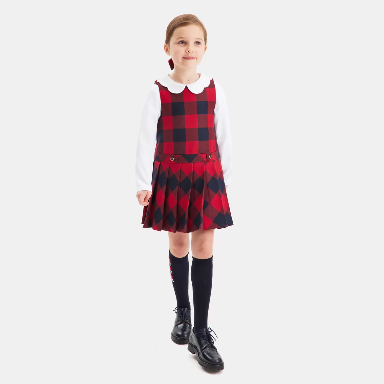 Jacadi Dresses And Skirts | Girl flannel pinafore dress